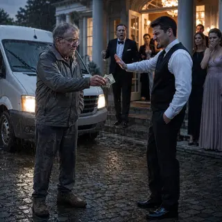 They Charged the Church Van Driver $40 to Park at a $12 Million Wedding — Then a Retired Banker Stood Up and Told the Room What Was Really in the 1994 File
