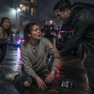 “Your fighter can’t protect you forever,” Derek hissed, crushing my wrist beneath the apartment camera as neighbors watched from dark windows. Amber screamed above us, my phone kept recording, and police sirens tore through the parking lot. He thought fear still owned me. Then officers opened his trunk—and found the secret that would destroy him before the whole city.