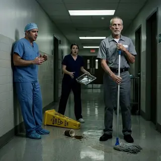 The Hospital Janitor Everyone Called "Old Timer" Was Once a Chief Surgeon — And What He Noticed at 2 A.M. Saved a Life