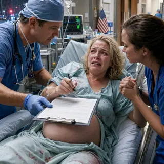 “Sign your own C-section papers—your husband turned off his phone.” I was hemorrhaging with triplets while Harrison cut birthday cake for his ex in London. Seventeen calls. No answer. Just blood, fluorescent lights, and a nurse gripping my hand. He thought money would erase it. He came home with diamonds. I left him divorce papers—and evidence that could destroy everything.