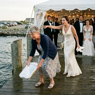 They Sent the School Bus Driver to Eat in Her Van at an $11 Million Wedding — Then the Coast Guard Radio Said Her Name