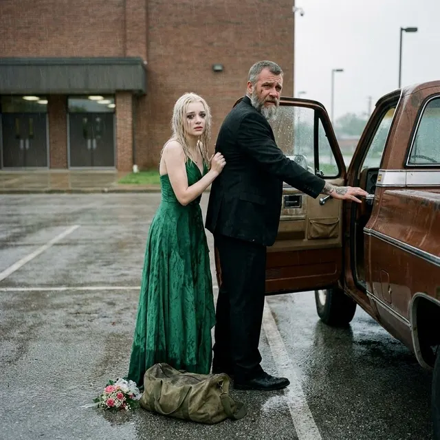 The Biker Wore a Suit for Her Prom — Then She Asked Him Not to Leave