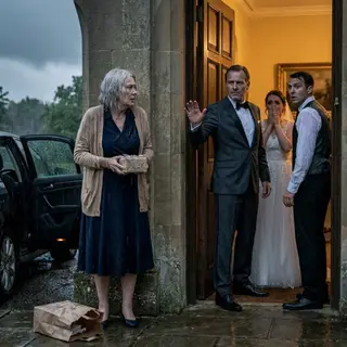 They Made the Groom's Mother Wait in the Rain Because She "Looked Like Nobody" — Then the Estate Manager Said Her Real Name