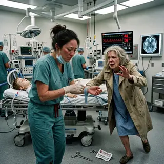 The moment I saw the faded blue bracelet on my young patient's wrist, my heart stopped. "Where did you get that?" I asked, and the grandmother's face turned pale. For nine years, I had mourned a son I believed was buried. Now the woman who stole everything from me was standing only a few feet away, hiding a truth so unbelievable it would change all of our lives forever.