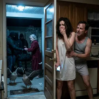 At 3 a.m., I woke up to the sound of geese screaming outside my house—like something was being torn apart in the dark. Through the window, I saw my mother-in-law hand a black bag to three strangers and point straight at my bedroom. My husband grabbed my mouth and whispered, “If you want to live, hide now.” But what he didn’t know was… I was already recording everything.