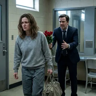 I spent three years in prison for a crime I didn't commit—because my husband begged me to protect his mistress. Before the courtroom doors closed, he grabbed my hands and whispered, "I swear I'll come back for you." He never did. Three years later, he arrived at the prison carrying roses... only for the guard to say, "Sir, she was released a year ago." By then, I had become someone he would never deserve again.