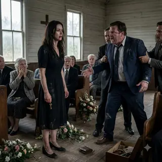 My brother punched me at Dad’s funeral because I refused to hand him the safe key. Blood covered my black dress while relatives dragged him away. “She’s stealing my inheritance!” he screamed. I opened the safe in front of everyone. Inside was no money—only documents proving he had emptied Dad’s accounts months earlier.