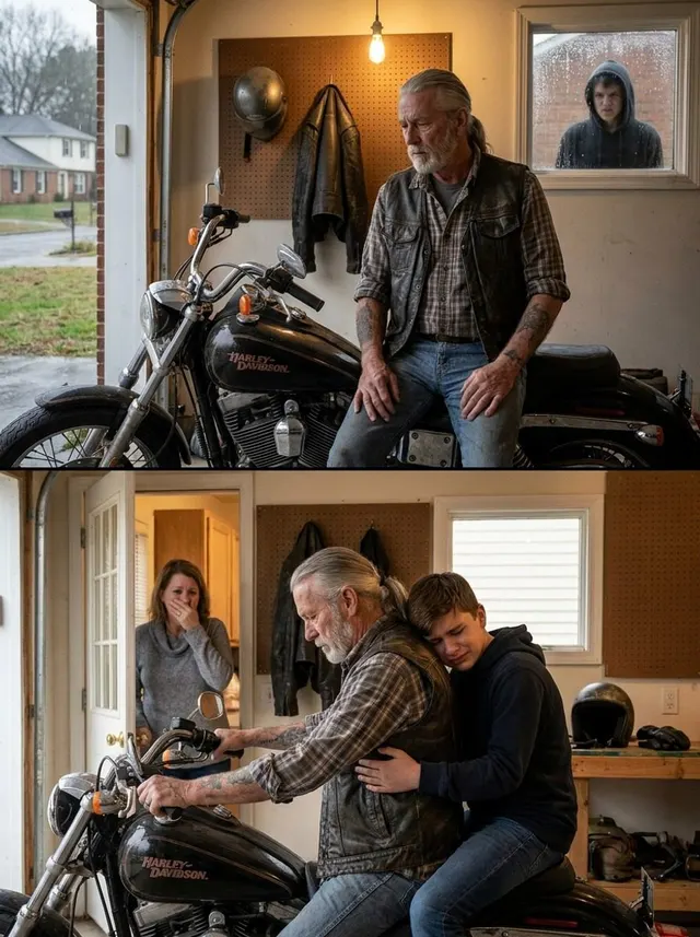 A 14-Year-Old Boy Hated Every Biker After His Father Died In A Motorcycle Crash — Until His 70-Year-Old Grandfather Sat On The Silent Harley For Five Days
