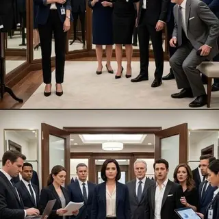 “Don’t mind her,” my sister told the groomsmen during the suit fitting. “She lives off our parents and can’t keep a decent job.” I kept my sleeve lowered, hoping no one would notice my company badge—but one groomsman did. He was my former CEO. His face turned white as he pulled out his phone. My sister laughed, “Who are you calling?” Ten minutes later, the doors flew open.