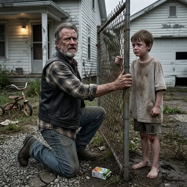 The Silent Boy at the Fence — And the Biker Who Heard Him First
