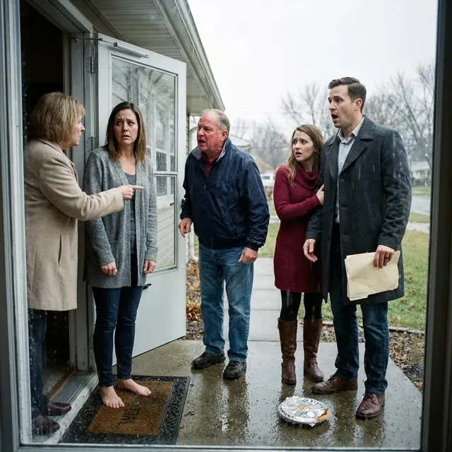 My parents cut me from Thanksgiving because my sister wanted her boyfriend to “make a good first impression.” Mom whispered, “Having you there would make her look bad.” I hung up without crying. The next day, they showed up at my door furious—until my sister’s boyfriend stepped forward and said, “Wait… you’re the woman I came here to meet?” That’s when everything changed.