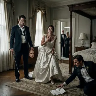 Because my family was drowning in debt, they forced me to marry a wealthy old man I had never met. On our wedding night, I stood trembling as he locked the door. “Please… don’t hurt me,” I whispered. He smiled, gripped the wrinkled skin at his jaw, and peeled away a lifelike mask. A handsome young man stared back. “Relax,” he said coldly. “You were never my target. Your family was—and tonight, my revenge begins.”