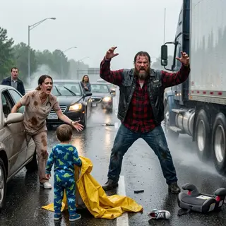 The Biker Who Stopped a Highway—and Saved the Child No One Saw Coming