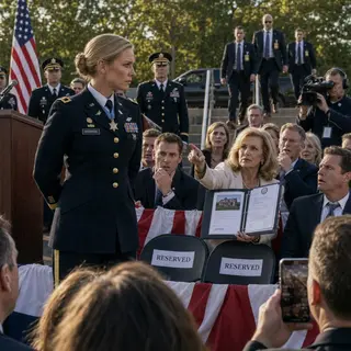 “We would never stand beside you—you are the disgrace of this family.” My father rejected my Silver Star ceremony, leaving two VIP seats empty on national television. Then my aunt took one seat, inherited stewardship of a $2 million veterans’ estate, and exposed my brother’s forged loan. By sunset, federal investigators wanted my phone—and my family wanted my fortune back.