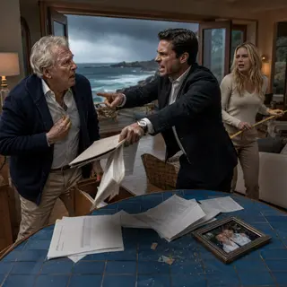 “Sign the house over tonight, Dad. Madison deserves it,” my son said, sliding the papers across my table. I stared at him, then at the woman already measuring my oceanfront living room like I was dead. “And if I refuse?” I asked. He smiled coldly. “Then we’ll prove you’re too old to manage it.” I almost laughed—because the house wasn’t legally mine anymore, and he had no idea who controlled it.