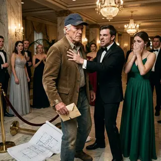 The Old Man in the Faded Cap Was Turned Away From a $40,000-a-Plate Gala — Then His Granddaughter Learned What He'd Been Hiding for 38 Years
