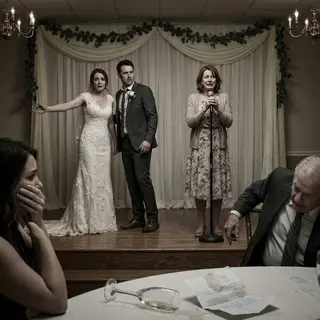 A Woman Snatched the Microphone From the Bride’s Hand — The Story That Followed Made Both Families Cry
