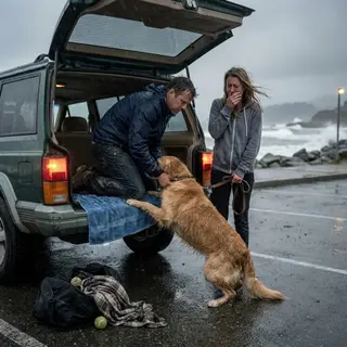 Our 13-Year-Old Golden Was Too Weak to Walk Off the Car — What He Did With His Last 30 Seconds on That Beach Changed How I See Goodbyes
