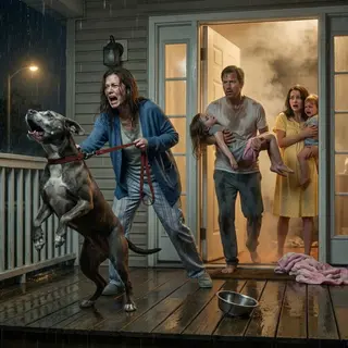 The Middle-Aged Woman Adopted the Old Dog Everyone Returned — That Night, His Barking Saved an Entire Family Next Door