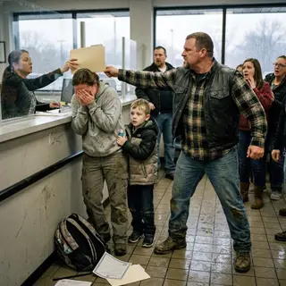 A Mother Broke Down at the DMV—Then a Biker Stepped Into Her Line and Changed Everything