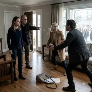 When Dad said, “The detectives outside may want to speak with you,” my sister’s face turned white. My ex stared at me and whispered, “Claire, we can fix this.” Four years earlier, those words might have broken me. This time, I smiled. “You already fixed my life the day you left it.” Then the doorbell rang. They had come home expecting money, an inheritance, and one more chance to humiliate me. Instead, they walked straight into the trap they built themselves.