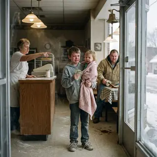 A Hungry Boy Carried His Baby Sister Into an Ohio Bakery and Was Turned Away — What the Old Man in the Corner Booth Did Next Changed Four Lives