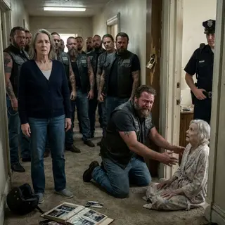 Twenty-Five Bikers Broke Into an Elderly Woman’s Apartment—The Neighbors Called Police Before Hearing a Voice Behind the Bedroom Door