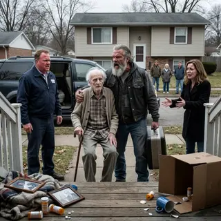 His Children Sold the House While He Sat on the Porch—Then a Biker Pulled Up and Said One Name