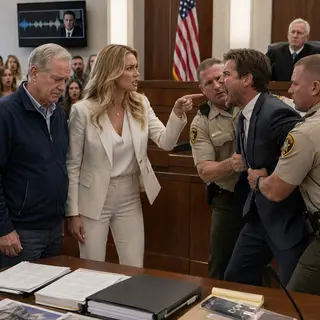 “You put your own father in handcuffs for a house?” I said as deputies closed in on my brother. Dad stood trembling in the navy jacket Mom bought him, his arrest record still fresh, while Michael screamed that I had ruined him. Then the courtroom speaker played his voice ordering the setup—and every lie began collapsing at once, publicly.