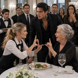A Shy Waitress Greeted the Mafia Boss’s Deaf Mom—Her Sign Language Left Everyone Completely Stunned…