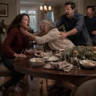At our family dinner, I watched my husband quietly sprinkle something into my bowl while everyone else was talking. My heart nearly stopped, but I pretended not to notice. When no one was looking, I switched bowls with his mother. Seven minutes later, she suddenly grabbed the table and gasped, **“I can’t breathe…”** My husband went completely pale. Then he screamed something that told me exactly what he had intended to do to me…