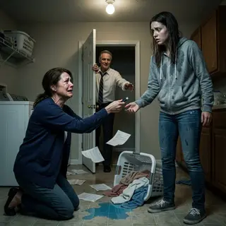 I always believed my stepmother hated me—until I found her crying in the laundry room, clutching the divorce papers my father had forced her to sign. “I never wanted to hurt you,” she whispered, shoving a hidden flash drive into my hand. “Your father made me play the villain so you’d never question him.” Then Dad’s voice came from behind us, cold and smiling. “Give it back… before she learns what I buried.”