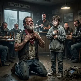 Forty Bikers Sat Silent While an 11-Year-Old Boy Stuttered Three Sentences — Then Their President Revealed Why He Barely Speaks