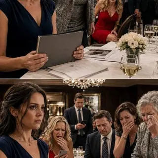 AT THE RESTAURANT, MY SISTER SAID "THIS TABLE'S FOR REAL FAMILY, NOT FOR FOSTER BEGGARS!" EVERYONE LAUGHED. THEN THE WAITER HANDED ME A $2900 BILL. I HUMBLY PAID WITH MY CREDIT CARD, BUT THEN GRANDMA STOOD UP AND SAID, "I'M DONE..."