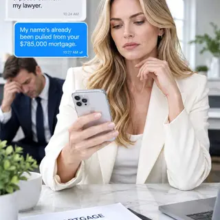 “Wedding’s off. Expect a call from my lawyer.” My fiancé ended three years with eight words, then panicked when I withdrew from a $785,000 townhouse mortgage he needed my credit to secure. Two days later, his father arrived ashamed. Then my sister sent a photo of Andrew holding another woman outside an apartment. The breakup wasn’t sudden. It was planned.
