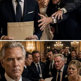 MY DAUGHTER INTRODUCED ME AS "OUR OLD NEIGHBOR" IN FRONT OF 200 GUESTS. I STOOD THERE HUMILIATED WHILE SHE SMILED LIKE I MEANT NOTHING. THEN HER GROOM SUDDENLY STOPPED THE WEDDING, LOOKED STRAIGHT AT ME, AND SAID, "SIR, THEY NEED TO KNOW WHO YOU REALLY ARE." MY DAUGHTER FROZE. I STAYED SILENT—AND LET HIM SPEAK.