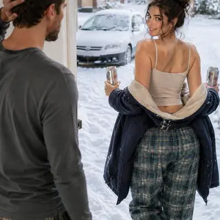 My Neighbor Showed Up During the Blizzard Saying Her Car Was Stuck—But She Came to My Door in Her…