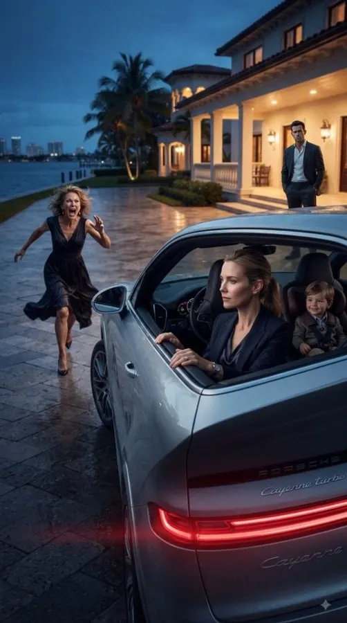 At family dinner, my husband demanded: "Kneel and apologize to my mother, or get out of my life!" Smiling, I picked up our three-year-old son, climbed into the Porsche Cayenne, and drove away. His mother chased me down the driveway, screaming: "Leave the luxury car!" She thought my husband owned the vehicle and the twenty-million-dollar estate. The next morning, my lawyer called him with an eviction notice that stopped his heart...