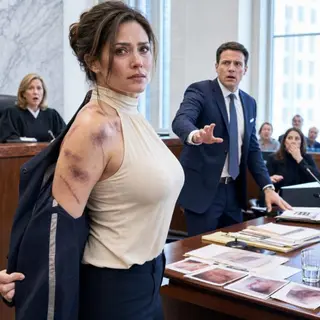At my divorce hearing, my husband leaned back and smirked, “Couldn’t afford a lawyer anymore?” The courtroom waited for me to crumble. I only smiled. “Your Honor, I’m not just representing myself—I’m also the witness in another case.” Then I stood, slipped off my coat, and revealed the scars he believed would stay buried forever. For the first time, his confidence died before the verdict did.