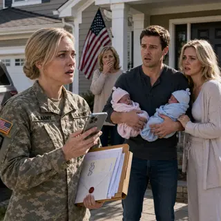 “Maybe if you had been home instead of playing soldier, I wouldn’t have needed someone else.” My husband said it after I found him holding twins with my sister. I filed for divorce, then his mother handed me a fertility report proving conception was unlikely. Ryan went silent. Megan went pale. Then Diane looked at the babies and whispered, “Wait.”