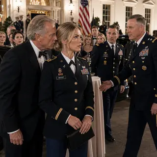 “Don’t embarrass me.” My father whispered it outside a White House reception after ten years of mocking my Army career. Then an aide said, “We’re only waiting for Major Bryant.” His bourbon stopped midair. A two-star general left an ambassador and walked straight toward me. Dad had spent a decade dismissing my uniform. Thirty seconds later, Washington would explain it.