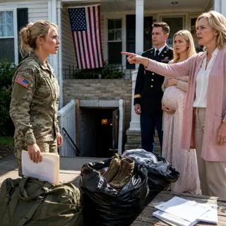 “You put my combat boots in garbage bags?” I came home from nine months overseas to find my sister in my bedroom and my family ordering me into the basement. Then Dad threatened my Army promotion unless I signed over the house. I opened the safe instead. The deed was mine—and so was evidence of $45,000 they had stolen.