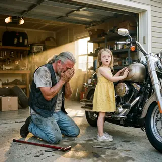 The Blind Girl Touched a Harley — What She Saw Broke a Biker