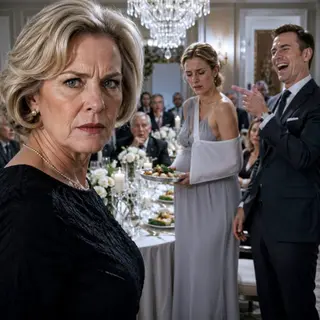 I walked into my pregnant daughter’s elegant dinner party and found her serving her husband’s VIP guests with one arm trapped in a sling—while he laughed openly about being the reason she was hurt. He thought I was just his quiet, harmless mother-in-law, but he had no idea I controlled enough votes inside his company to destroy the promotion he was bragging about before the night was over.