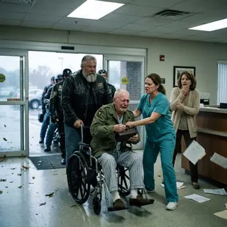 They Called the Old Veteran a Burden—Until Twelve Bikers Rolled Up to the Nursing Home