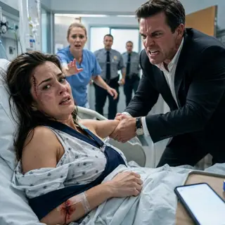 After a serious car acc!dent, I was rushed to the hospital. My husband stormed into my room looking furious. “I’ve had enough of this,” he snapped. “Get out of that bed. I’m not paying another dollar for this.” He grabbed my arm and tried to pull me up despite my !njuries. When I refused to move, he reacted in a way no one expected. What happened next changed everything.