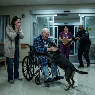 The Only Thing My Father Still Remembers Is His Dog's Name. We Did Not Understand How Far That Memory Reached — Until the Night the Dog Crossed Five Miles of Town to Reach the Nursing Home.
