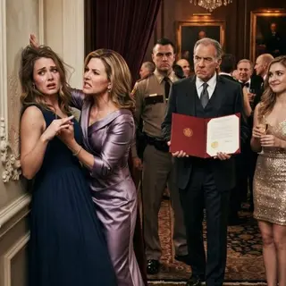 At my sister's engagement gala, my mother shoved me against the wall, her nails digging into my neck. "Take off Grandma’s ninety-five-thousand-dollar heirloom diamond and hand it to Chloe right now, you ungrateful brat!" she hissed as Chloe laughed with a champagne flute. I choked, refusing to yield. Seconds later, Grandma’s trust attorney pushed through the crowd with an armed bailiff. "Step back, Victoria. Touch that ring again, and you forfeit your entire inheritance."