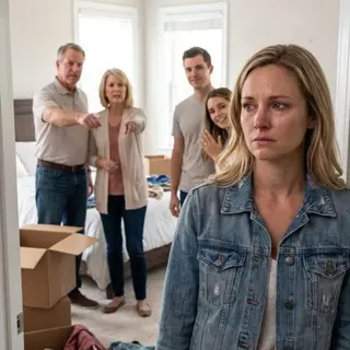 My parents pointed at my suitcase and said, “You’re a daughter. Your brother needs this room more than you do. He’s getting married.” I stood there, swallowing the humiliation as they handed my bedroom to him without hesitation. “Where am I supposed to go?” Mom shrugged. “Figure it out.” They thought I was useless to the family. They had no idea what I had quietly built while they were underestimating me…
