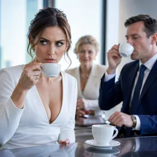 My husband gave me coffee before the $50m meeting and said "drink you need energy". My mother-in-law smiled drink it dear this meeting is very important. I find something strange so i switched the cups and "waited for him to..."